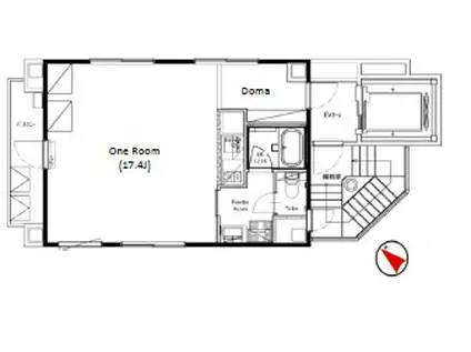 MOGARO GINZA LIBERTE STYLE(ワンルーム/3階)の間取り写真