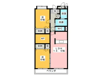 セントモンチーク(2SLDK/5階)の間取り写真