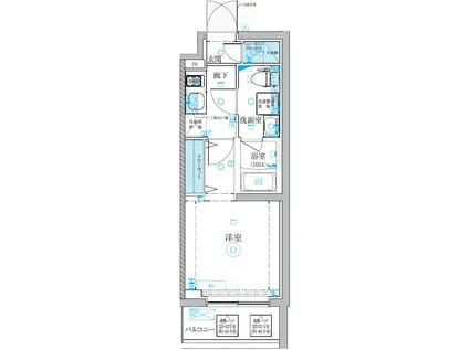 ベルシード新小岩AZ(1K/1階)の間取り写真