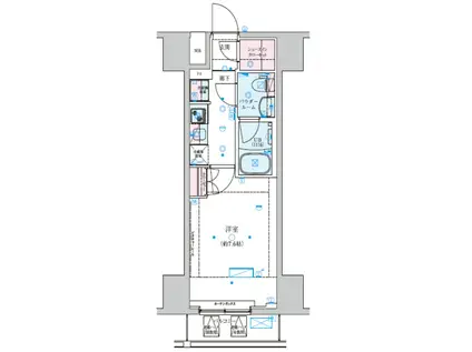 GENOVIA川崎VII(1K/14階)の間取り写真