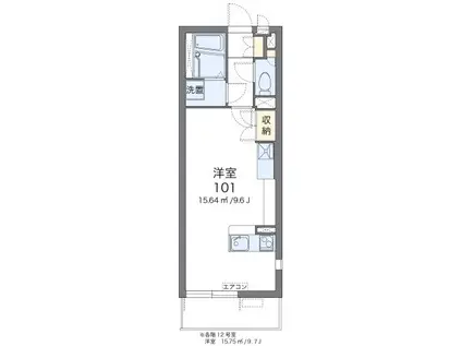 ミランダフェリーチェ(ワンルーム/1階)の間取り写真