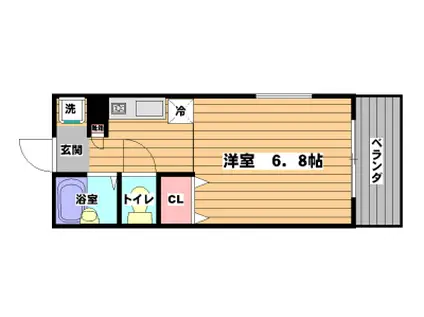 アネックス・アヅ(1K/2階)の間取り写真