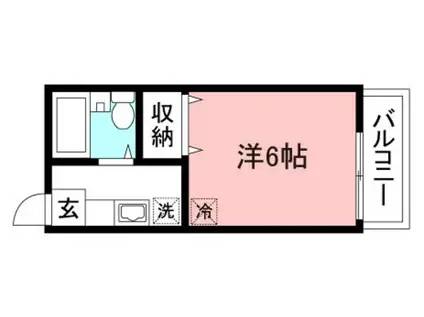 ハイツ小日向(ワンルーム/1階)の間取り写真
