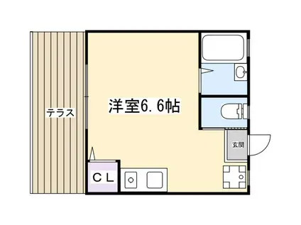 ミックハウス(ワンルーム/1階)の間取り写真
