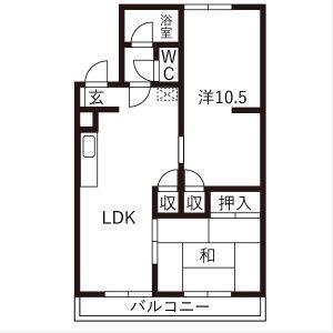 リアライズ自由ヶ丘(2LDK/2階)の間取り写真