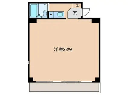 ノイエ・シュトラッセ山木田ビル(ワンルーム/2階)の間取り写真