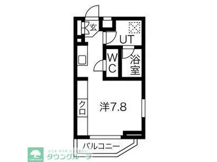 エクセリア千歳船橋ベルデ(1K/2階)の間取り写真