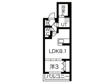 CIELUJE中村日赤(1LDK/1階)の間取り写真