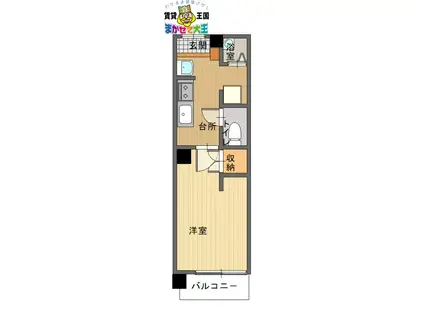 ヒルズ次男坊(1K/5階)の間取り写真