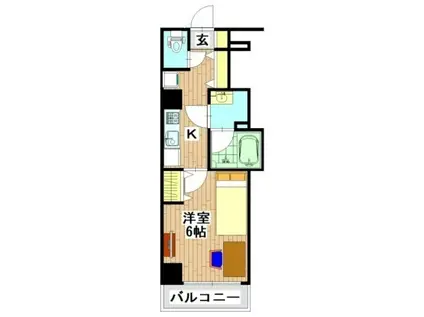 プレール・ドゥーク板橋本町III(1K/5階)の間取り写真