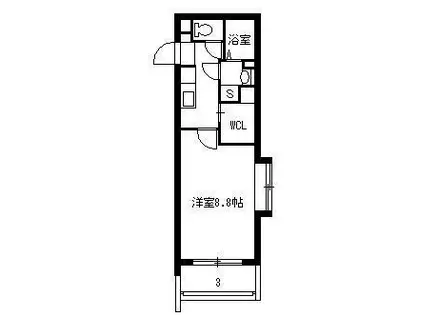 PROUDIA(1K/5階)の間取り写真