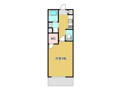 MONOLITH BANCHO(1K/1階)の間取り写真