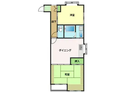 メゾンときわ(2DK/2階)の間取り写真