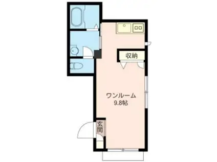 エバンスヒロ(ワンルーム/1階)の間取り写真