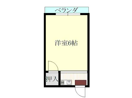 こえびす荘(ワンルーム/2階)の間取り写真