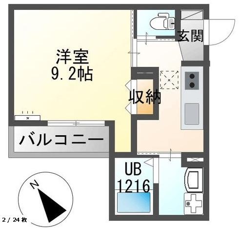 スイートテラス寺島町(1K/3階)の間取り写真