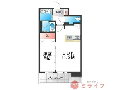 GRAND LUCE(1LDK/7階)の間取り写真