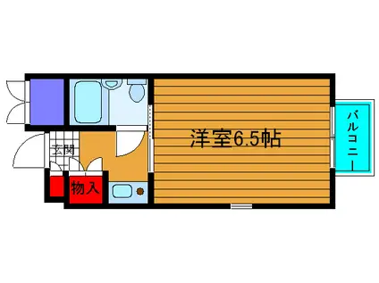 シャンテジョイフル(1K/6階)の間取り写真