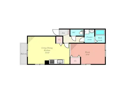 COLLINE SIBUYA6(1LDK/1階)の間取り写真