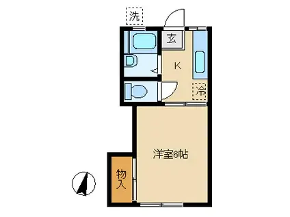 JPハウス(1K/1階)の間取り写真