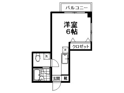 レジデンス後藤2(ワンルーム/2階)の間取り写真