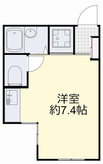 ルシエル番町(ワンルーム/3階)の間取り写真