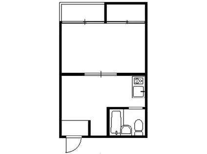 サン岡山(1DK/2階)の間取り写真