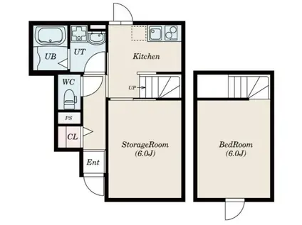ルセレニテ(1K/1階)の間取り写真