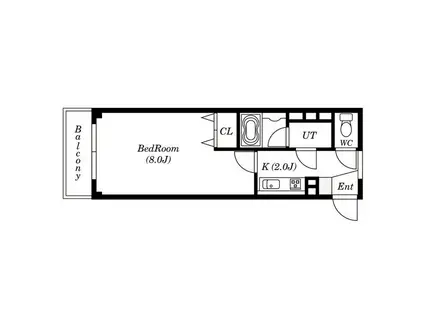 カラクリハウス(1K/4階)の間取り写真