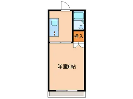 コーエイハイツ(1K/2階)の間取り写真