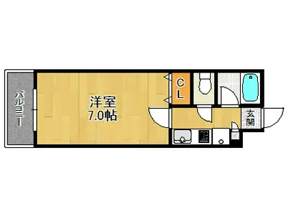 KS室見駅アヴェニュー(1K/8階)の間取り写真