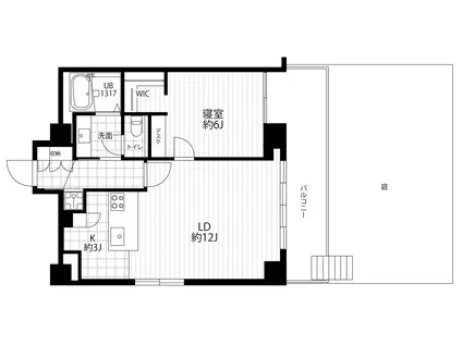常磐松ホームズ(1LDK/1階)の間取り写真