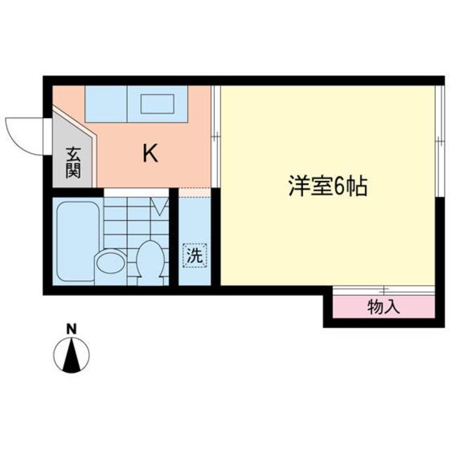 ハイムユニバース(1K/2階)の間取り写真