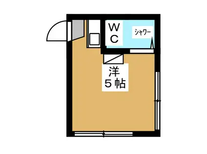 サンミハウス(ワンルーム/2階)の間取り写真