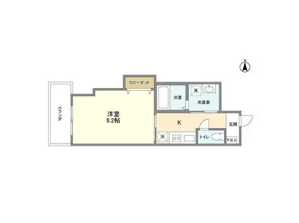 エルメディオ千種(1K/9階)の間取り写真