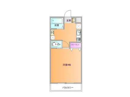 あこやペアシティーII(1K/2階)の間取り写真