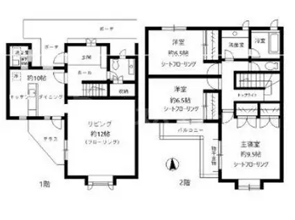 目白台3丁目(3LDK/1階)の間取り写真