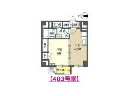 雅106(1DK/4階)の間取り写真
