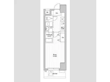 アーバンパーク三ノ輪II(1K/6階)の間取り写真