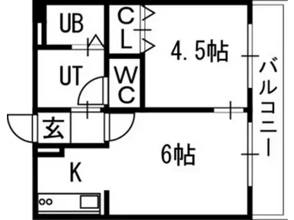 シティテラス南5条(1DK/5階)の間取り写真