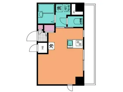 FORTIS水天宮前(ワンルーム/6階)の間取り写真