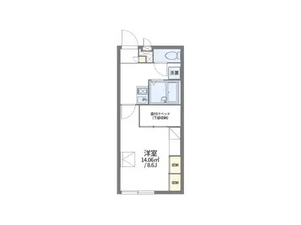 レオパレスMORIOKA(1K/1階)の間取り写真