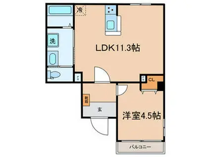 GIUGNO内神田 ジュ―ニョ内神田(1LDK/3階)の間取り写真