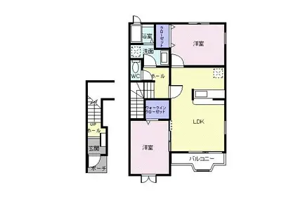 モナルク・T(2LDK/2階)の間取り写真