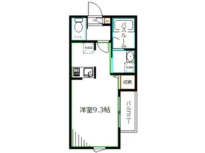 ラフィーネ豊玉中(ワンルーム/2階)の間取り写真