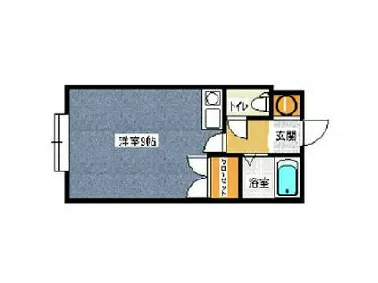 メゾンシエナI(ワンルーム/1階)の間取り写真