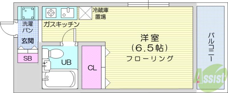 メゾン・ド・パルレ(ワンルーム/3階)の間取り写真