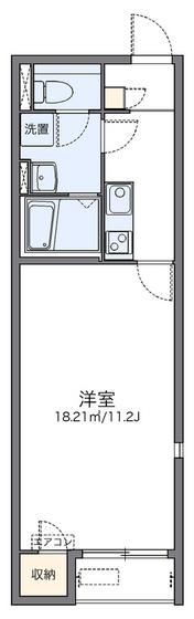 レオネクストサン サプール(1K/2階)の間取り写真