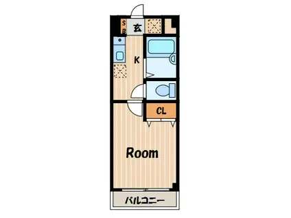 ベルウッド川崎大師(1K/3階)の間取り写真