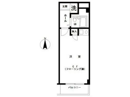 フラット大崎(ワンルーム/3階)の間取り写真